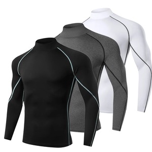 Nuevas camisas de gimnasio de manga larga de alta calidad Slim Fit venta al por mayor Jogging Wear personalizar impreso transpirable Rash Guard - Product Image 3