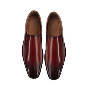 Chaussures confortables en cuir PU de qualité supérieure pour hommes Doublure respirante polie lisse Logo personnalisé Chaussures en cuir - Product Image 6