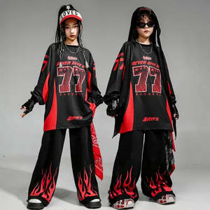 Girl's Street <b>Dance</b> Costume Printed Cotton Performance Wear Including <b>Pants</b> Skirt Shorts for Stage and Ballet Use - Product Image 6
