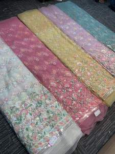 Stylish Embroidery <b>Sequins</b> Net Dress <b>Fabric</b> High Quality Material Ideal for Bridal Gowns Party Dresses Wholesale Supplier India - Product Image 2