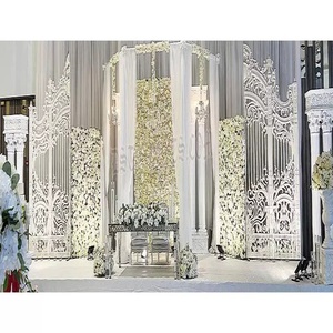 ชุดงานแต่งงานที่สง่างามการต้อนรับเวทีซิดนีย์แหวนธีมสีขาวพิธีตกแต่งเวทีแต่งงานตะวันตกตกแต่งเวทีสหราชอาณาจักร - Product Image 1