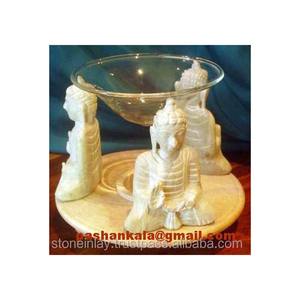Home Decorative Soapstone Aroma <b>Oil</b> <b>Burner</b> Beautiful Design Round Shape Made By Indian Traditional Aroma <b>Oil</b> <b>Burners</b> - Product Image 1
