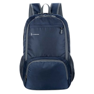 Blue Nylon <b>Backpack</b> <b>25L</b> Waterproof Multiple Pockets Unisex Softback Minimalist Style Zipper Outdoor Hiking Bag - Product Image 2