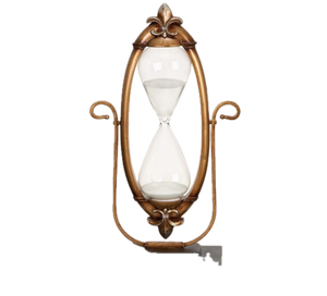 Sablier artisanal de luxe New Look, style nautique, en métal nickelé avec base en acrylique - Product Image 6