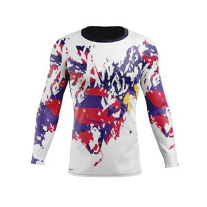 OEM Rash Guard personnalisé respirant et écologique pour hommes, en Spandex, pour le surf, la plongée, les chemises de compression, BJJ, MMA, Gym - Product Image 3