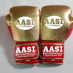 Guantes de Boxeo Personalizados de Piel Vacuna Dorada, Guantes de Entrenamiento de Boxeo al por Mayor - Product Image 2