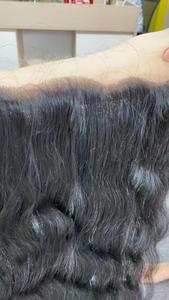 Extensiones de cabello humano virgen vietnamita Onda natural 360 13x6 13x4 Máquina frontal Doble trama Solo color más claro - Product Image 4