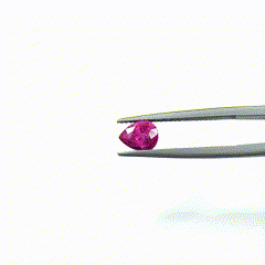 Paires de pierres précieuses naturelles non chauffées de qualité AAA, rubis en forme de poire, 2,71 carats, pierres lâches, taille émeraude, facettées, 8 mm de hauteur, couleurs rouge et bleu - Product Image 2
