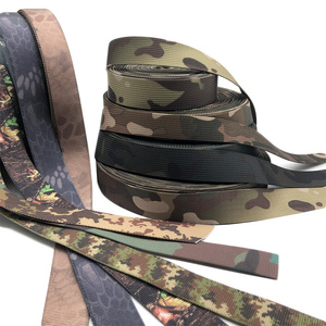 Tùy chỉnh sangle đơn và đôi bên thăng hoa Camo 1 inch Nylon in ấn mô hình vải ngụy trang Polyester Webbing vành đai - Product Image 3