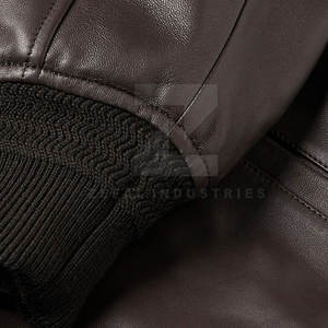 Chaqueta Bomber de Cuero de Invierno de Alta Calidad en Oferta, para Hombre, con Cuello Alto, Logotipo Frontal, Transpirable, Ecológica, Impermeable y Personalizable - Product Image 6