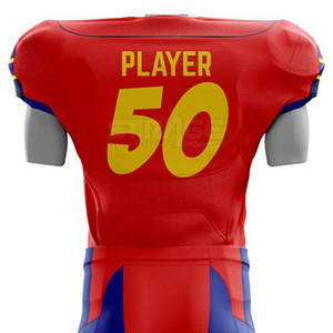 Uniforme de football américain respirant et confortable, grande taille, manches courtes, lignes nettes, tissu premium, évacuation de l'humidité, longue durée d'utilisation - Product Image 5