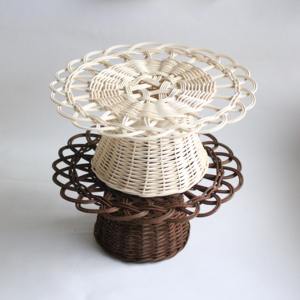 Vietnam fait à la main durable rotin vitrine osier dessert stands rond gâteau stand boulangerie vitrines - Product Image 1