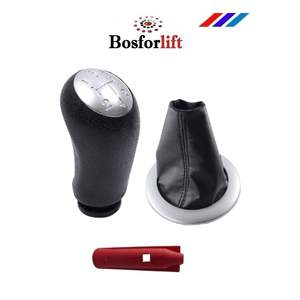 Renault Megane 2 5-Speed Car Gear Knob Set <b>Grey</b> <b>Framed</b> Boot-33 - Product Image 1