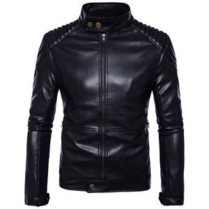 Veste en cuir de course de moto/moto de haute qualité sur mesure en gros, fermeture éclair, col montant, veste de conduite avec poche latérale - Product Image 1