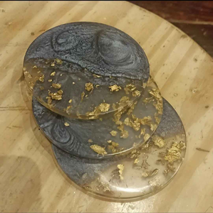 Sous-verre rond en résine de qualité supérieure 100% premium - Product Image 6