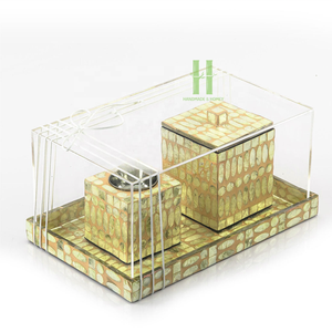 ที่ใส่เทียนแม่มุกแบบฝังชุดของขวัญอาหรับล่าสุดสำหรับเดือนรอมฎอนงานทำมือสั่งทำจากเวียดนาม - Product Image 5