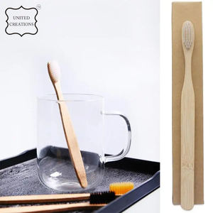 Brosse à dents en bambou biodégradable écologique Brosse à dents pour adultes à poils souples à usage domestique - Product Image 4