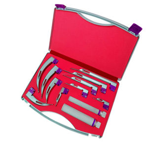 ชุดอุปกรณ์ใส่ท่อช่วยหายใจแบบไฟเบอร์ออปติกสำหรับการผ่าตัดความแม่นยำสูง พร้อมใบมีด 10 แบบ ดีไซน์ MAC แบบแมนนวล 1 ด้ามจับ มาตรฐาน CE สำหรับหู คอ จมูก และห้องผ่าตัดฉุกเฉิน - Product Image 6