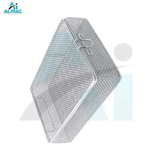 Cesta de Malla Fina ALMAC con Tapa, Acero Inoxidable Premium, Diseño Manual con Certificación CE, Organizador de Herramientas Quirúrgicas, Excelente - Product Image 4