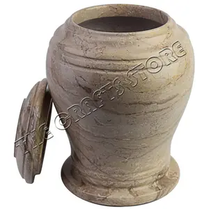 Bán buôn vật nuôi hy sinh nguồn cung cấp đá cẩm thạch lớn urn con người tang lễ Nguồn cung cấp Đá Cẩm Thạch Onyx urns với mô hình khắc