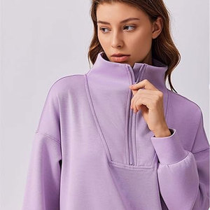 El mejor traje de calentamiento de alta calidad para mujer de talla grande, servicio OEM, forro polar transpirable, patrón sólido, venta al por mayor - Product Image 5