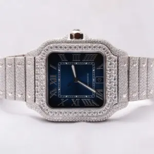 최고 판매 럭셔리 아이스 아웃 VVS 모이사나이트 다이아몬드 바스트 다운 프리미엄 품질 남성과 여성을위한 새로운 시계