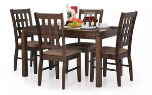 COLLECTION MALAISIENNE ENSEMBLE À MANGER EN BOIS 1 + 4 - Product Image 2