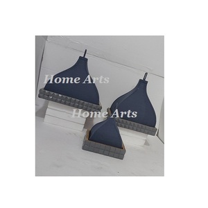 Set of 3 Aluminium Serving Tray <b>With</b> Acrylic <b>Lid</b> Square Shape Silver Color Dates Snacks Serving Tray In India - Product Image 6