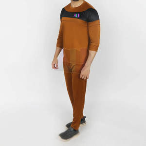 Trajes Deportivos para Hombre, Casuales, de Invierno, Sólidos, para Actividades al Aire Libre, Transpirables, Ligeros, Elásticos, de Poliéster/Algodón, Cómodos, de Manga Larga - Product Image 3