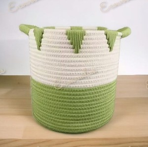 Creative Hands Wicker Laundry <b>Basket</b> with Jute Rope Handles Rope Woven Storage <b>Basket</b> <b>for</b> Toys and Cotton Storage <b>Basket</b> - Product Image 6