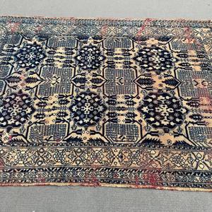 Alfombra Turca Vintage de 4.8x6.5 pies, Alfombra Azul Marrón Estilo Suroeste - Product Image 3