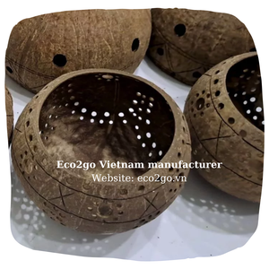 Tazón de medio Coco hecho a mano, luz de té al por mayor y portavelas, producto de arte artesanal para decoración del hogar - Product Image 6