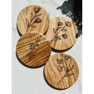 Aspecto atractivo Nuevo estilo Vajilla Posavasos de madera Más vendidos Hecho a mano Lujo Personalizable Taza de té y café Posavasos EN LA India - Product Image 2