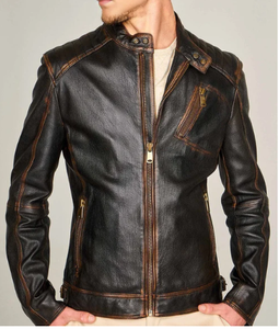 Chaquetas de cuero de piel de oveja genuina para hombre hechas en Sialkot Pakistán precio bajo barato - Product Image 1