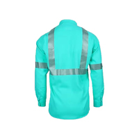 Camisa de Seguridad Fluorescente de Alta Visibilidad, Reflectante, Ignífuga, de Manga Larga, Unisex, de Secado Rápido, Ligera, Antiarrugas, de Algodón