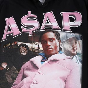 Hombre Sudaderas con capucha ASAP Rocky Sudadera con capucha Gráfico Athletic Sportswear Algodón Oversized Pullover Sudadera con capucha - Product Image 2