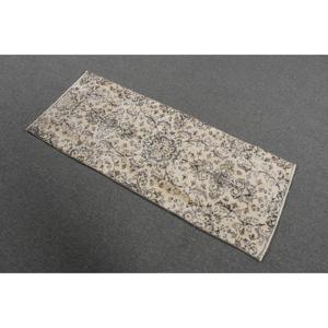 พรมวินเทจขนาด 1.8x4.4 ฟุต พรมตุรกีขนาดเล็ก พรมขนสัตว์สีเทาล้วน - Product Image 2