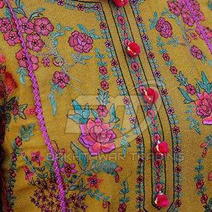 Traje de Tela de 3 Piezas para Mujer, Shalwar Kameez Dupatta Sin Costuras, Traje de Mujer Transpirable de Algodón/Poliéster - Product Image 3