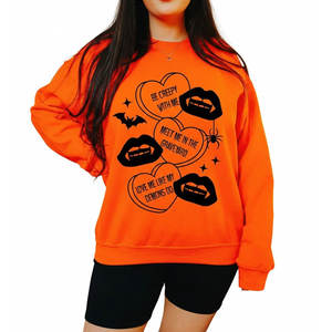 Valentine Theme Outfit <b>Heart</b> Theme Valentine <b>Sweatshirt</b> Stylish Warm Clothing Ideal For Romantic Season And Daily Wear - Product Image 1