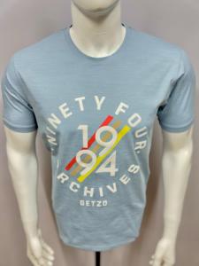 Trendy <b>White</b> Cotton Graphic Design T-<b>Shirt</b> for Men Casual <b>Short</b> <b>Sleeve</b> Round Neck Printed Clothing Made of Polyester/Cotton - Product Image 3