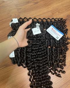 Vente en gros Paquet de cheveux Livraison directe Tissage Jerry Bouclés Paquets de cheveux naturels bruts Vendeurs Extensions de cheveux - Product Image 1