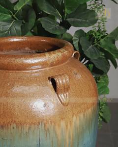 Superbe pot en céramique émaillée jaune Jade Ombre GL087H110-YJO accent élégant pour la plantation à la maison et la décoration de jardin - Product Image 4