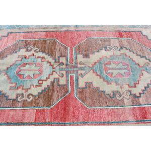 Grand tapis turc vintage 5,2x9,8 pieds, tapis en laine rouge - Product Image 5