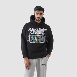 Sweat à capuche surdimensionné 100% coton de haute qualité avec épaule tombante en polaire épaisse Veste d'hiver pour hommes personnalisée Fabricant fabriqué au Pakistan - Product Image 1