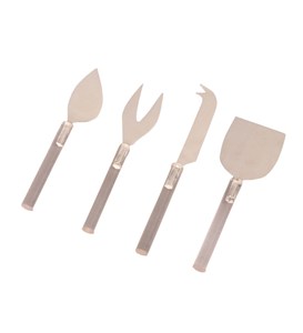 Hot Selling Set of 4 Stainless Steel Cheese <b>Knives</b> Mirror Polished for Home Hotel Restaurant 10ml Capacity for Weddings - Product Image 5