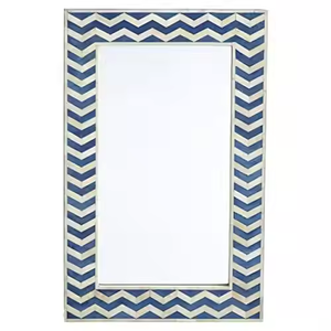 Handcrafted Modern Luxury Bone <b>Wall</b> <b>Mirror</b> & Decor by Crescent Crafts Customizable Shape for Living Room Office for Anniversary - Product Image 4