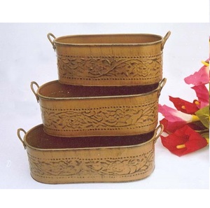Jardinière en métal de qualité supérieure au design exclusif pour la décoration de la maison, les mariages, les banquets, les hôtels, pot à fleurs, article d'utilisation - Product Image 3