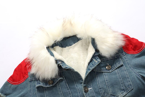 Veste en jean pour homme en matière douce, veste d'hiver, veste longue décontractée, couleur unie, coupe ajustée, veste en jean en coton pour homme - Product Image 3