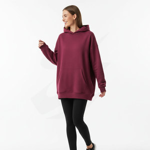 Sudadera con Capucha para Mujer, Hombros Caídos, Corte Holgado, Felpa Gruesa, Diseño Personalizado, Proveedor Mayorista OEM para Marcas de Moda - Product Image 5