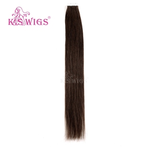 KSWIGS Extensions de cheveux naturels classiques à colle forte, cuticules entièrement alignées, double tirage, trame invisible effet peau, réutilisables, longue tenue - Product Image 6